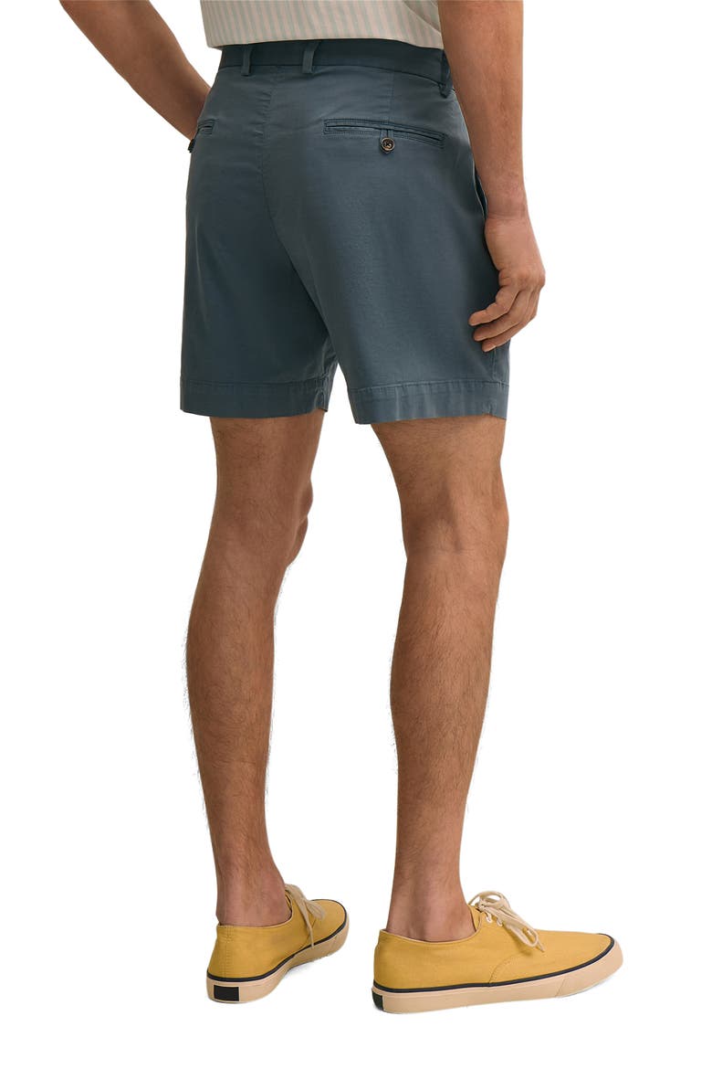 Flat Front Stretch Cotton Chino Shorts, Alternate, color, INDIAN TEAL