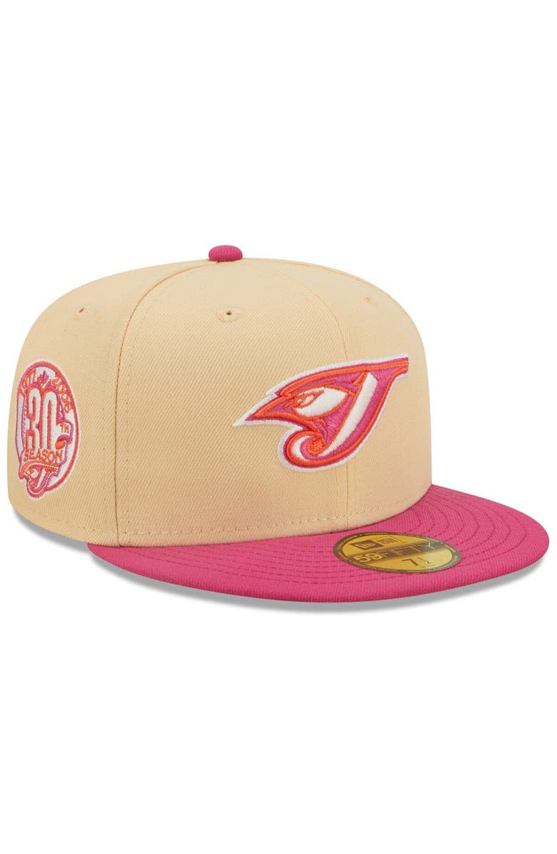 New Era Men's New Era Orange/Pink Toronto Blue Jays 30th Season Mango Passion 59FIFTY Fitted Hat, Main, color,