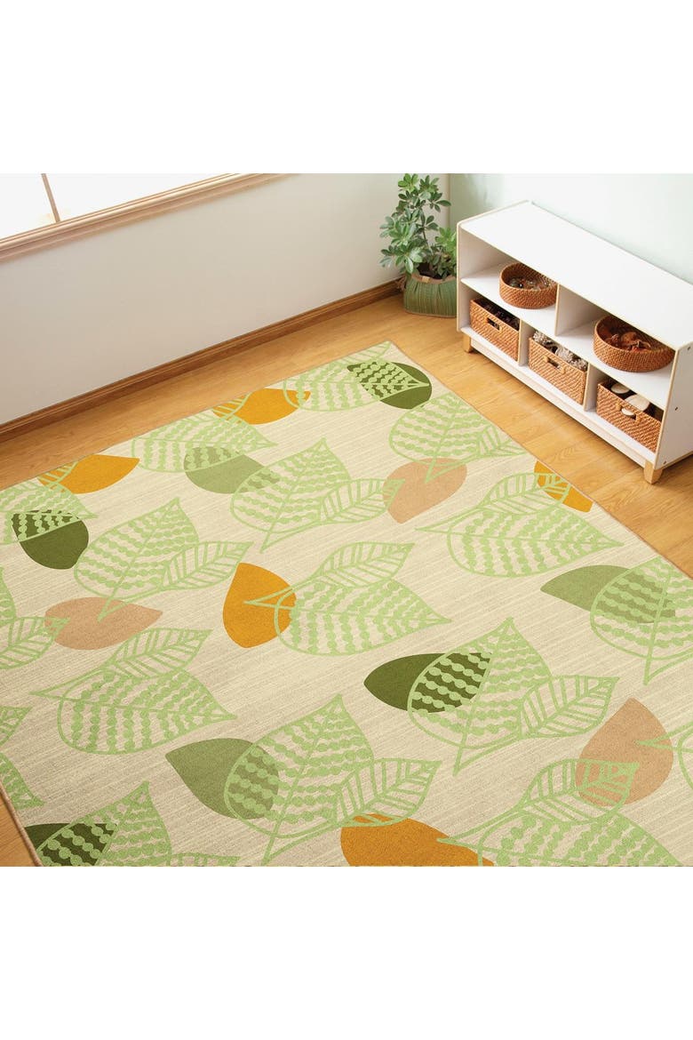 Sense of Place Leaf Carpet - Green - 4' x 6' Rectangle, Alternate, color, Green