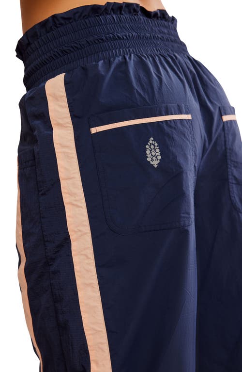 Free People Fp Movement Champ Is Here Track Pants In Midnight Navy/pastel