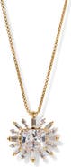 Nadri Stellar Full Halo Cubic Zirconia Pendant Necklace