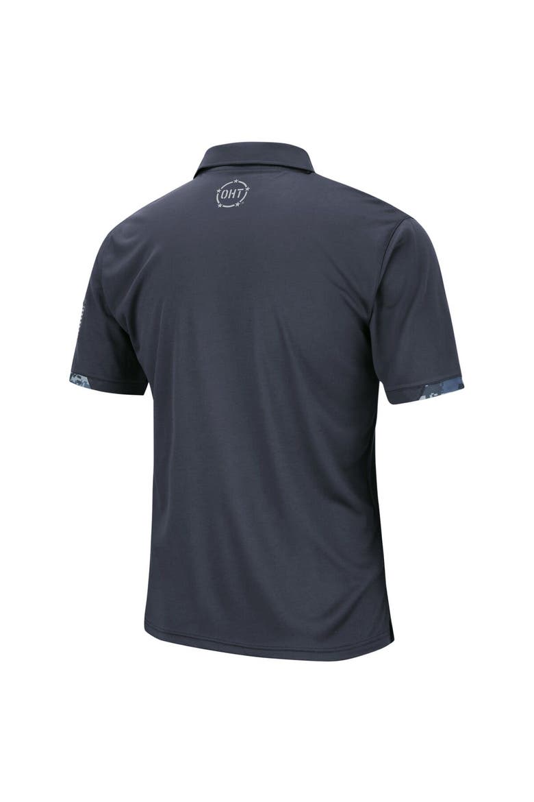 Men's Colosseum Charcoal Kansas State Wildcats OHT Military Appreciation Digital Camo Polo, Alternate, color, Charcoal