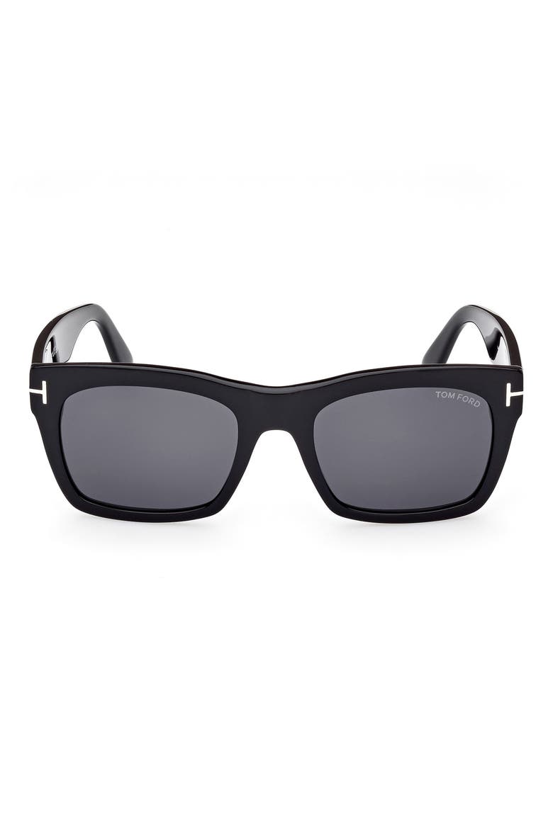 Nico 56mm Square Sunglasses, Main, color, SBLK/SMK