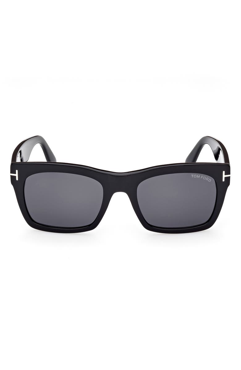 TOM FORD Nico 56mm Square Sunglasses, Main, color, Sblk/Smk
