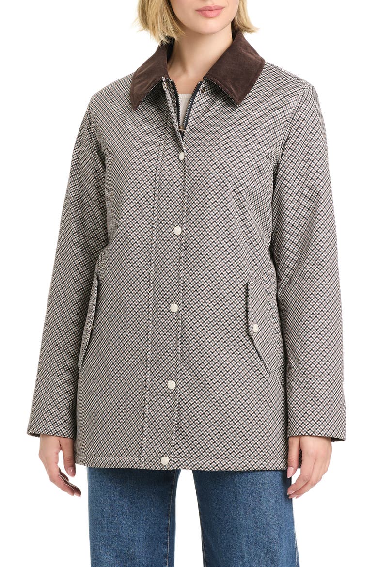 Water Resistant Barn Jacket, Alternate, color, MULTI MINI HOUNDSTOOTH