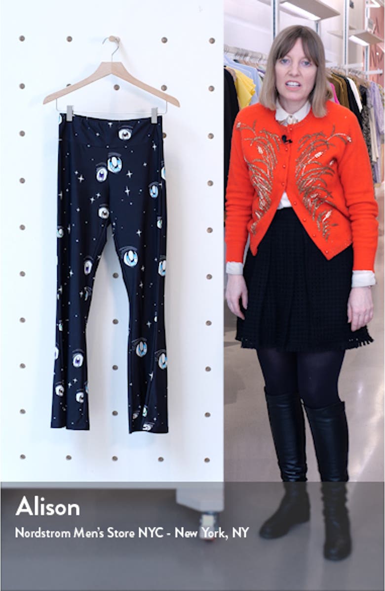Huffy Eye Print Flare Pants, sales video thumbnail