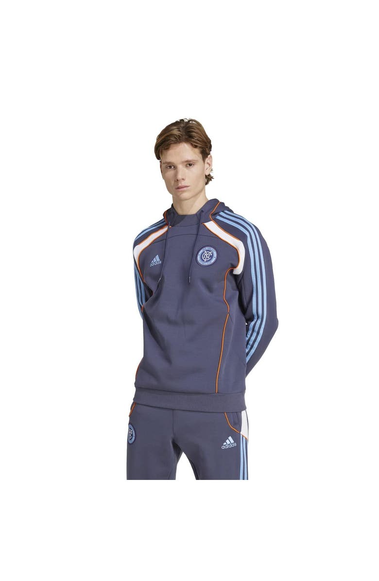 adidas Men's adidas Navy New York City FC 2025 Travel Pullover Hoodie, Main, color, Navy