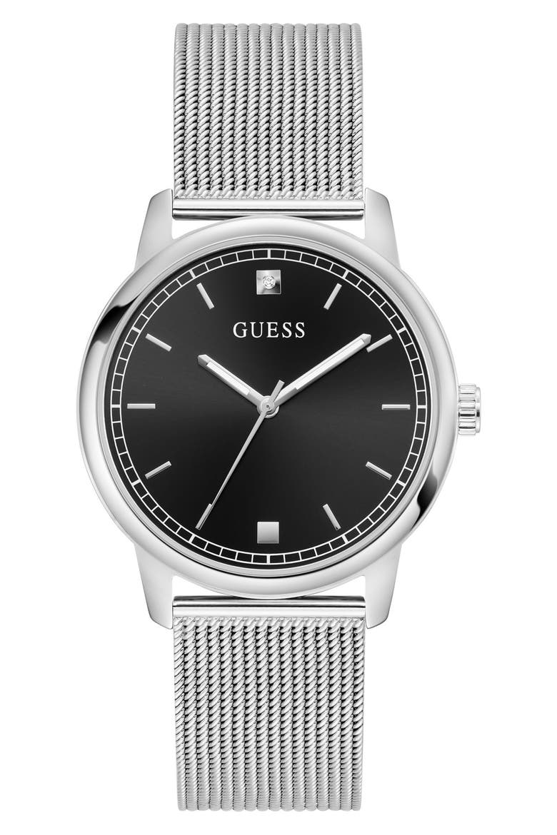 Chandler Mesh Strap Watch, 40mm, Main, color, SILVER TONE