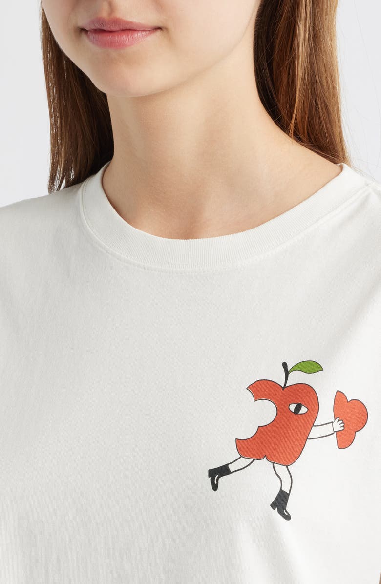 Damson Madder Apple Peel Organic Cotton T-Shirt, Alternate, color, Ecru