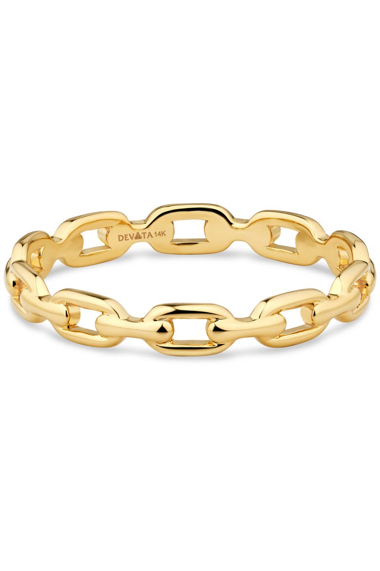 Cable Link Band Ring in 14K Gold, 3mm, Main, color, Yellow Gold