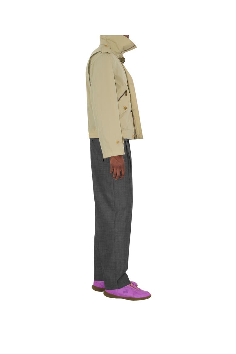 Wool Tailored Trousers, Alternate, color, Gull grey/trip grey