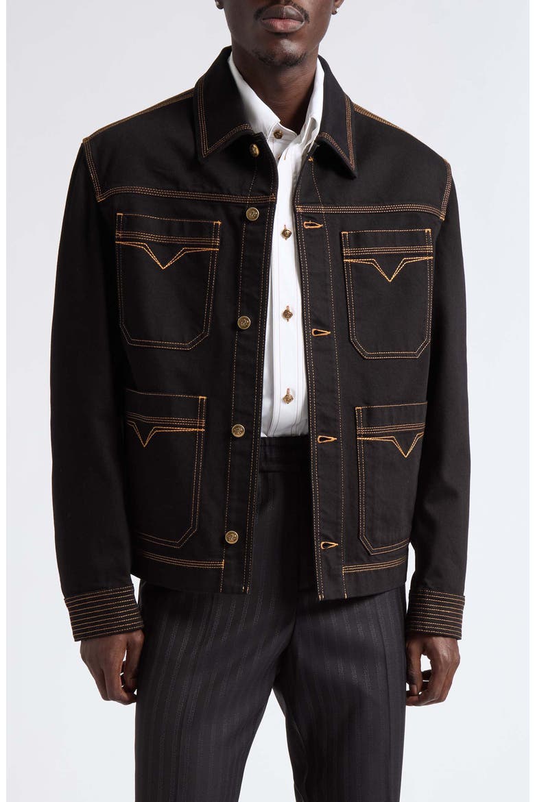 Denim Jacket, Main, color, BLACK