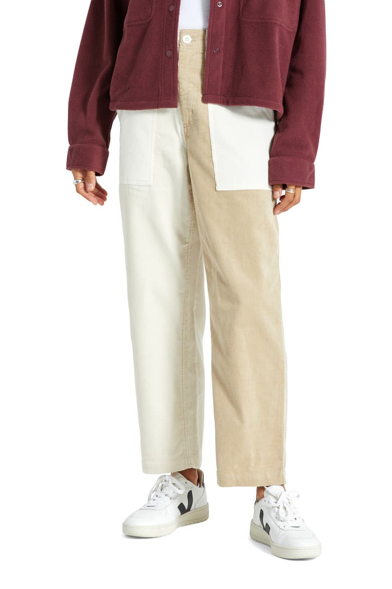 Vancouver Colorblock Cotton Corduroy Pants, Main, color, DOVE/ VANILLA
