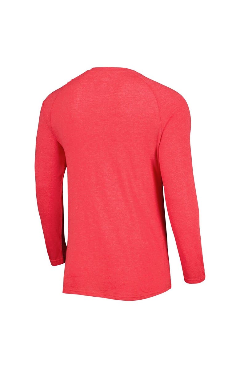 CONCEPTS SPORT Men's Concepts Sport Red Los Angeles Angels Inertia Raglan Long Sleeve Henley T-Shirt, Alternate, color, Red