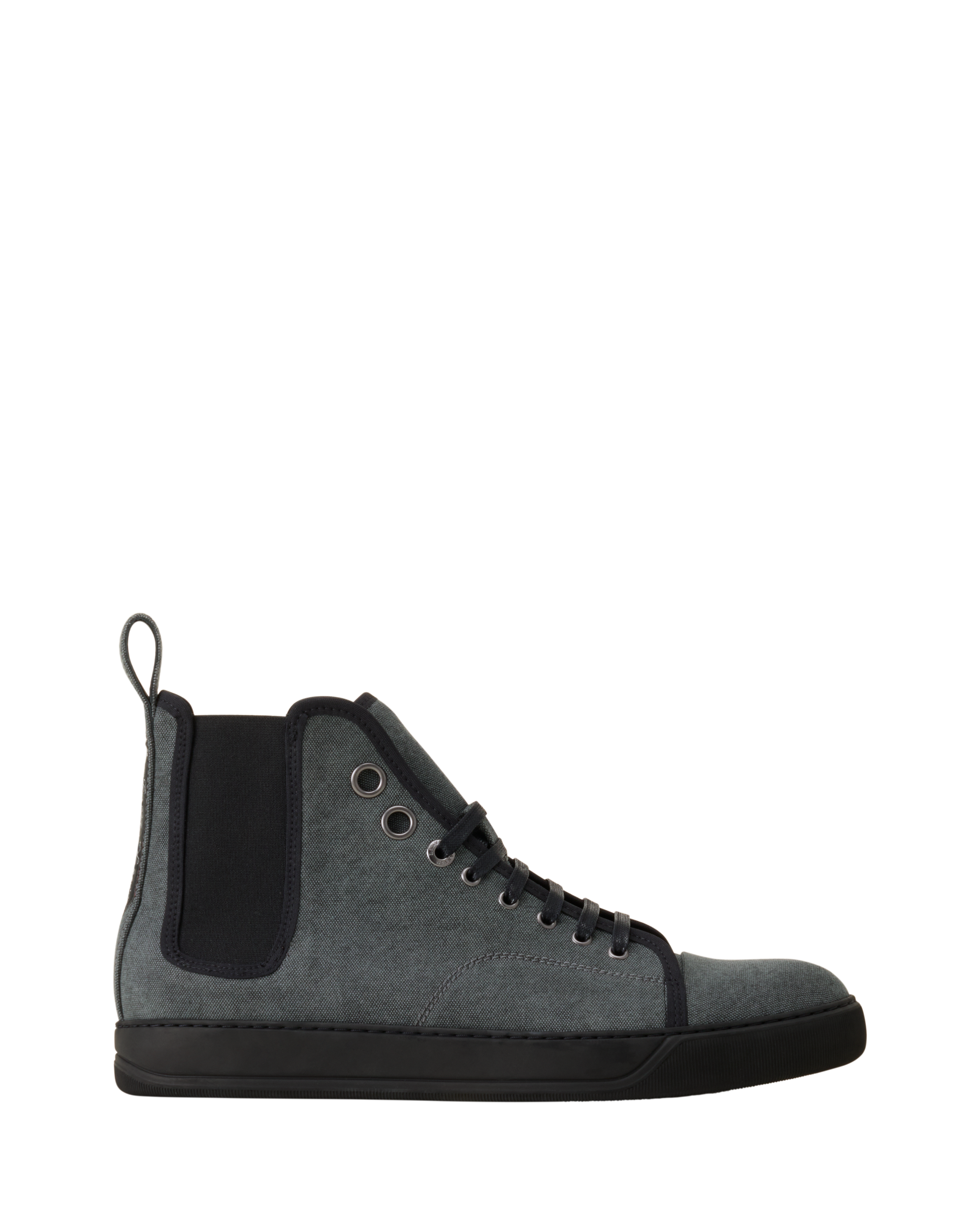 Lanvin Dbb1 High Top Canvas Sneakers, Main, color, Black/Anthracite