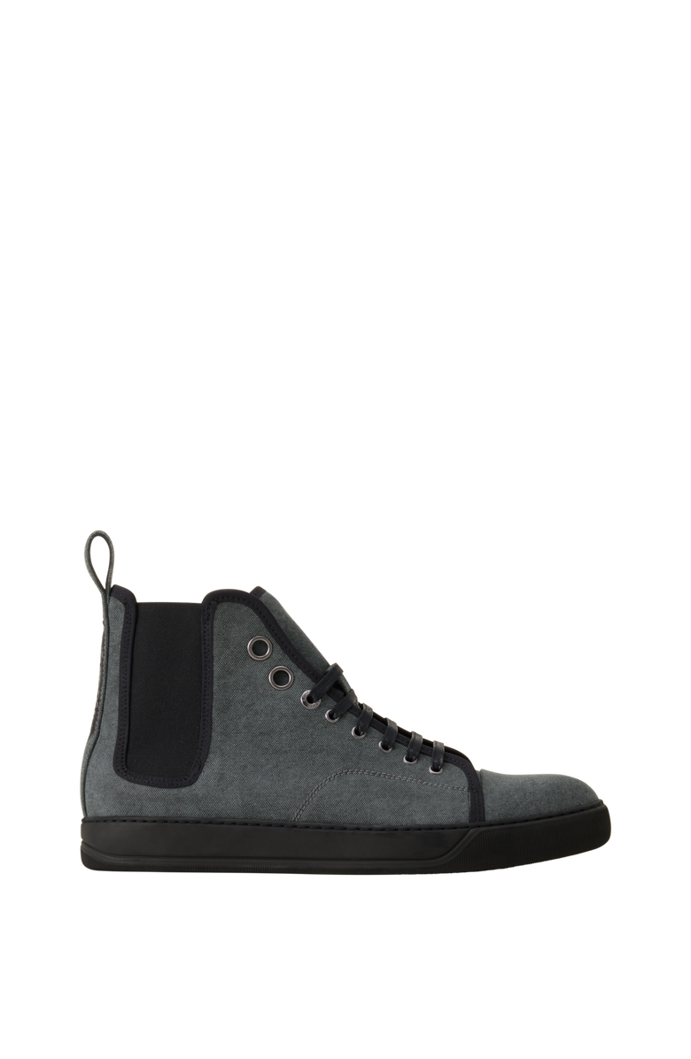 Lanvin Dbb1 High Top Canvas Sneakers, Main, color, Black/Anthracite