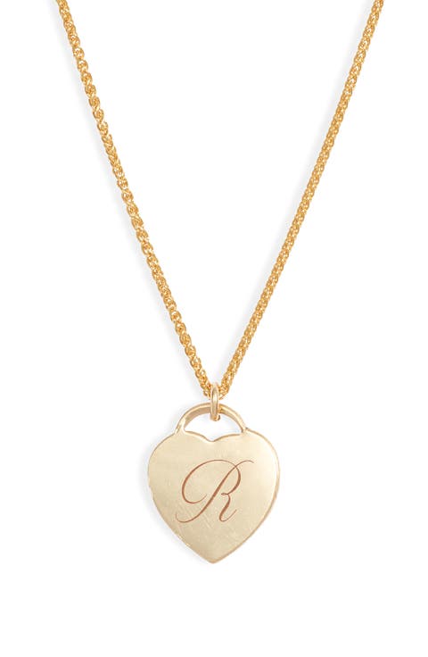 Alice Initial Heart Pendant Necklace