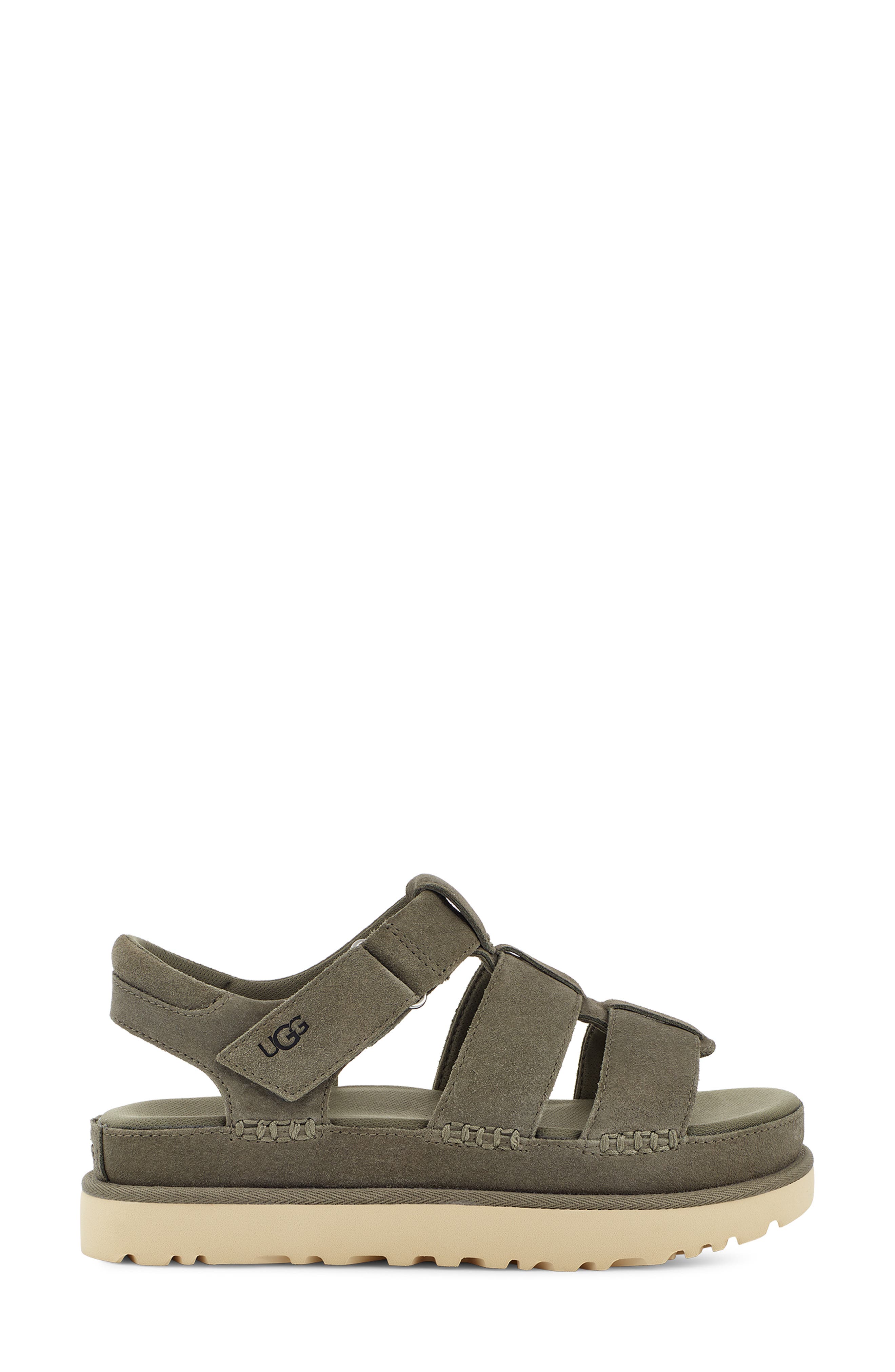 Goldenstar Strappy Platform Sandal, Alternate, color, MOSS GREEN