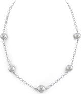 The Pearl Source White South Sea Round Pearl Tincup Necklace