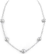 The Pearl Source White South Sea Round Pearl Tincup Necklace