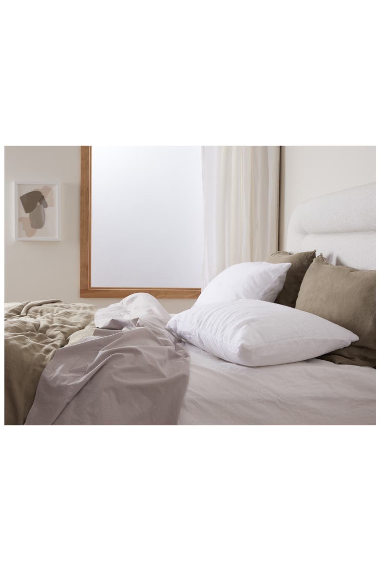 Set of 2 Everyday Linen Shams, Alternate, color, WHITE