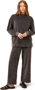 Pact Organic Cotton Pure Velour Wide Leg Pant