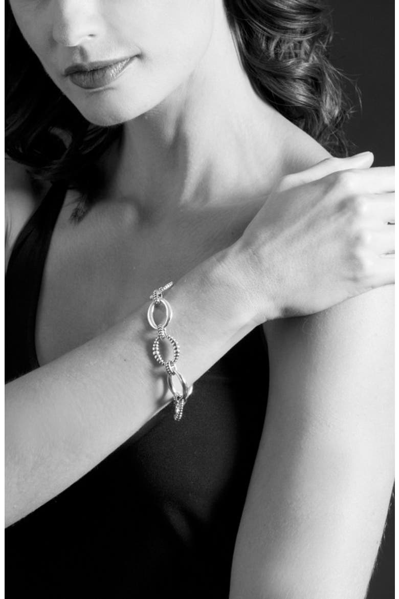 Link Two-Tone Bracelet, Alternate, color, STERLING SILVER/ GOLD