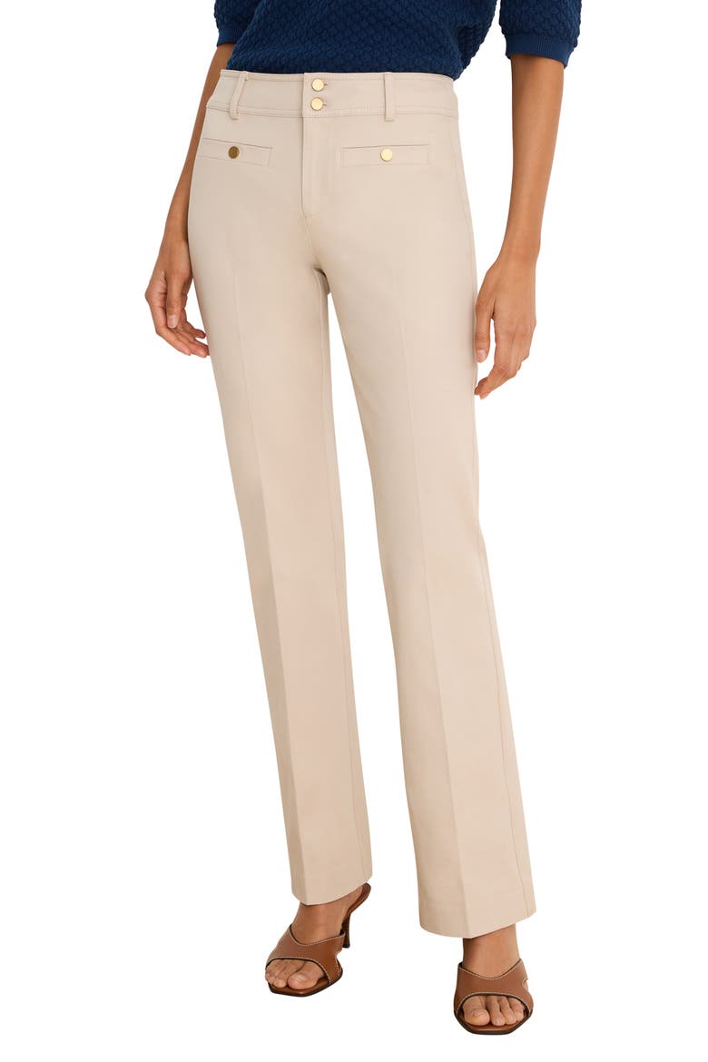 Plaza Slim Fit Bootcut Pants, Main, color, MACADAMIA