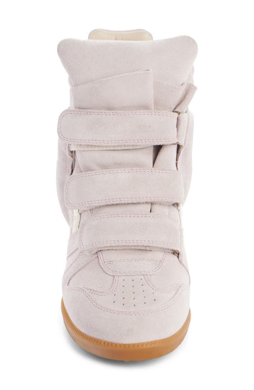 Isabel Marant Bekett Hidden Wedge High Top Sneaker In Pale Pink