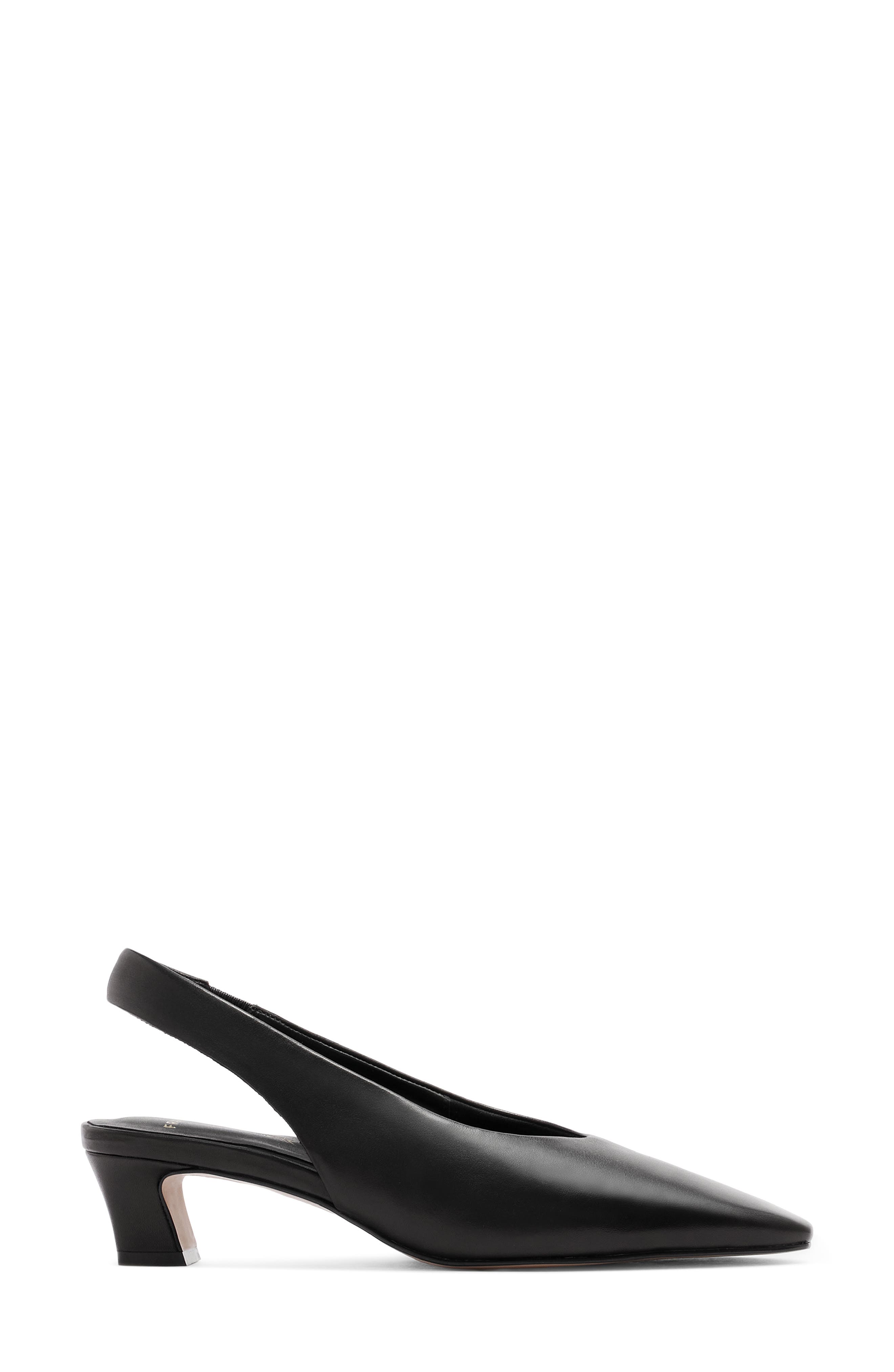Noa Leather Slingback Pump, Alternate, color, BLACK