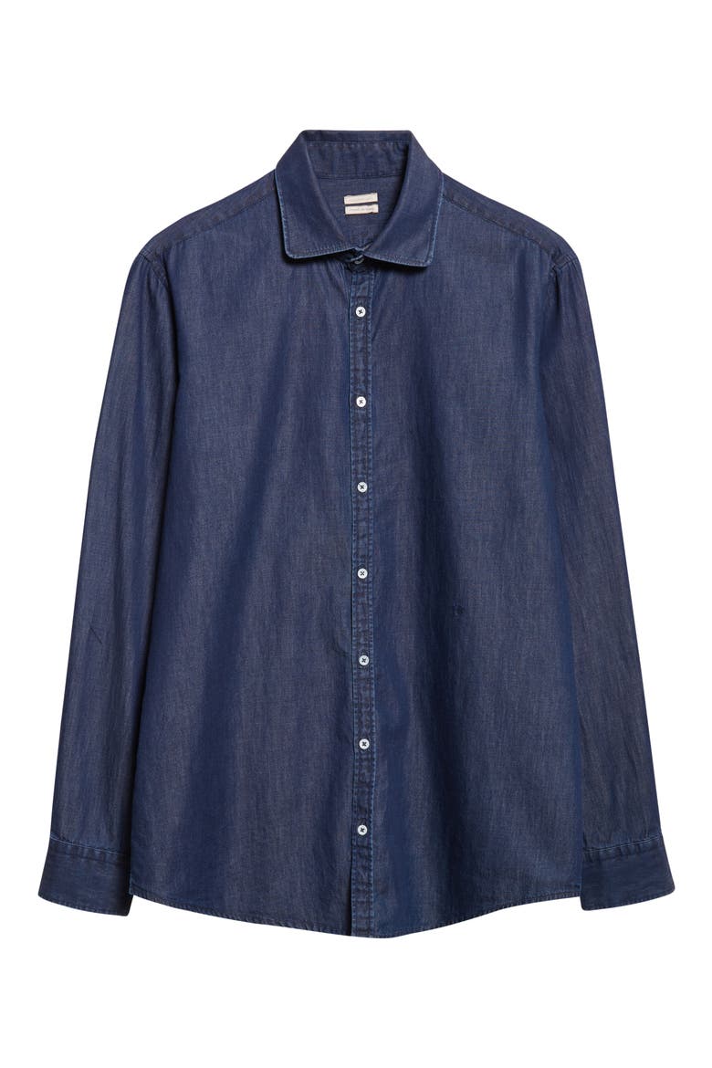 Canary Classic Fit Cotton Denim Button-Up Shirt, Alternate, color, BLUE
