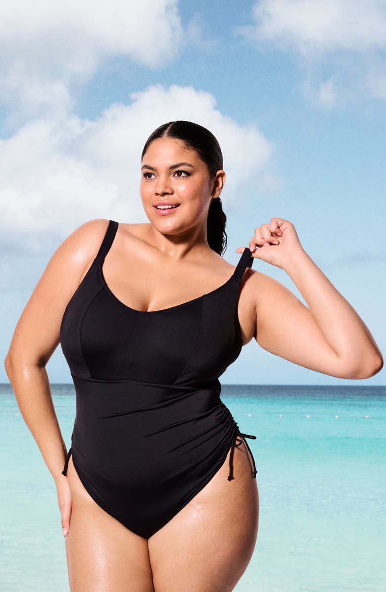 Elomi Plain Sailing Adjustable One-Piece Swimsuit, Alternate, color,