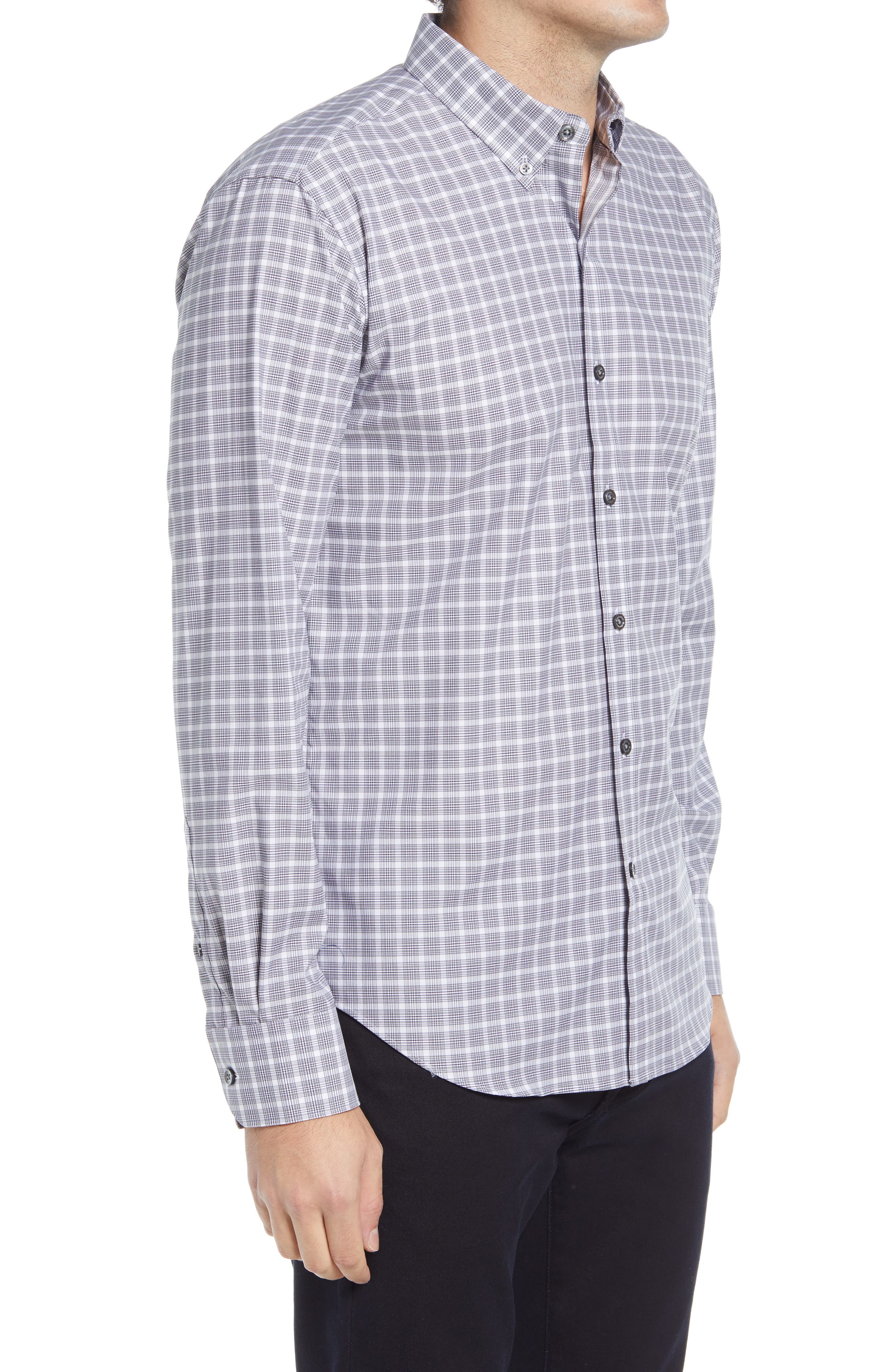 Bugatchi Shaped Fit Plaid Stretch Button-Down Shirt (Men) | Nordstrom