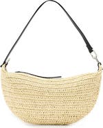 AllSaints Micro Luna Raffia Shoulder Bag