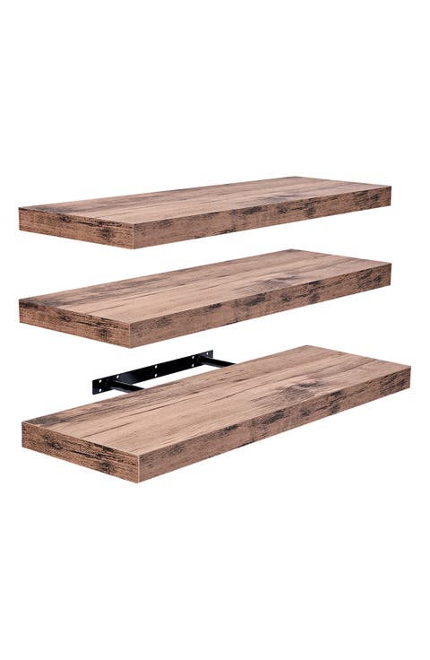 Set of 3 24-Inch Floating Shelves