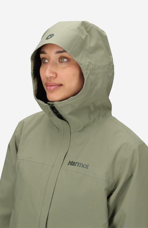 Marmot Precip® Eco Pro Waterproof Hooded Jacket In Green