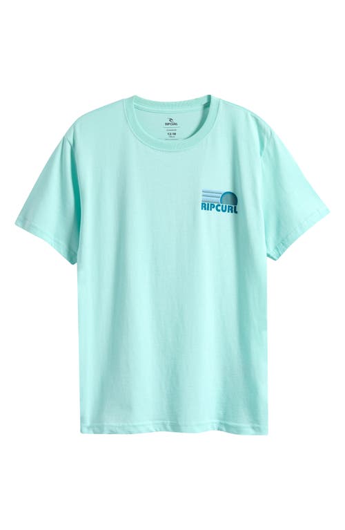 Shop Rip Curl Kids' Surf Revival Cotton Graphic T-shirt In Light Aqua