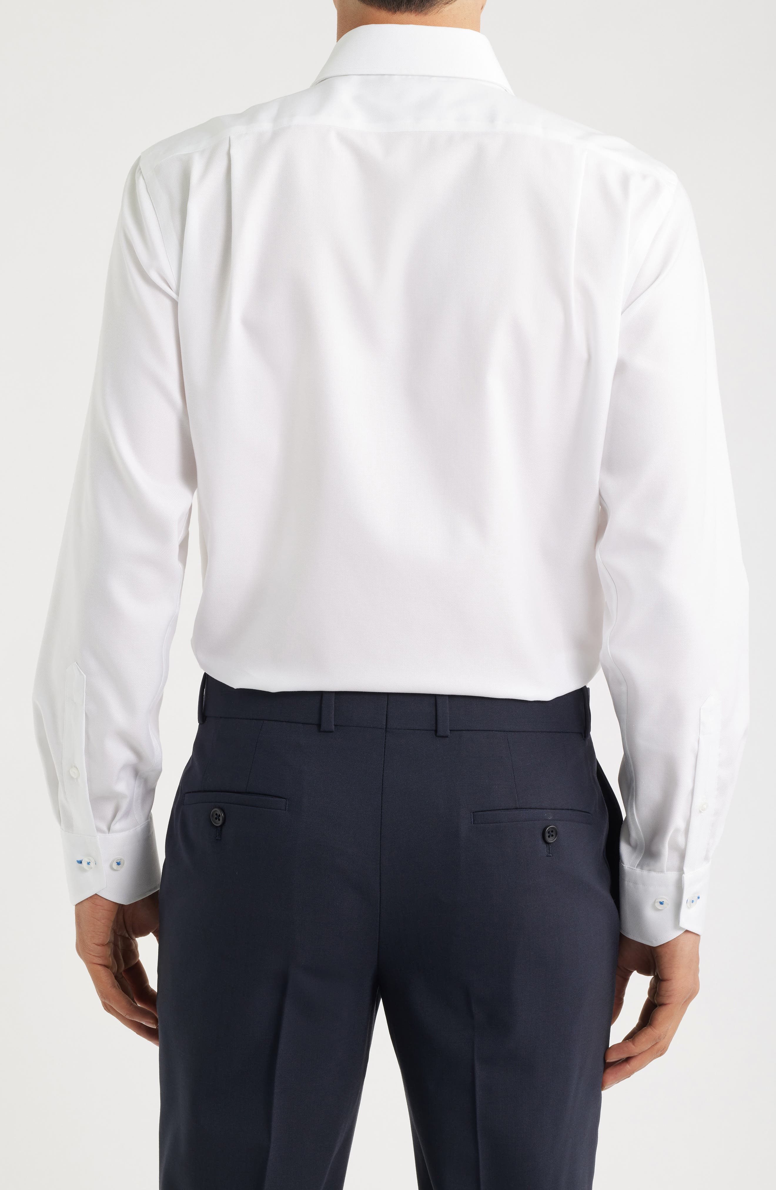 textured white dress shirt CYNTARO – dressed wardrobe White Wrinkle-Resisant Diamond Jacquard Shirt