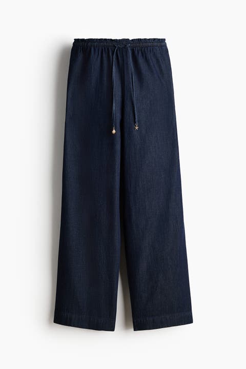 Tie-belt Paper Bag Trousers