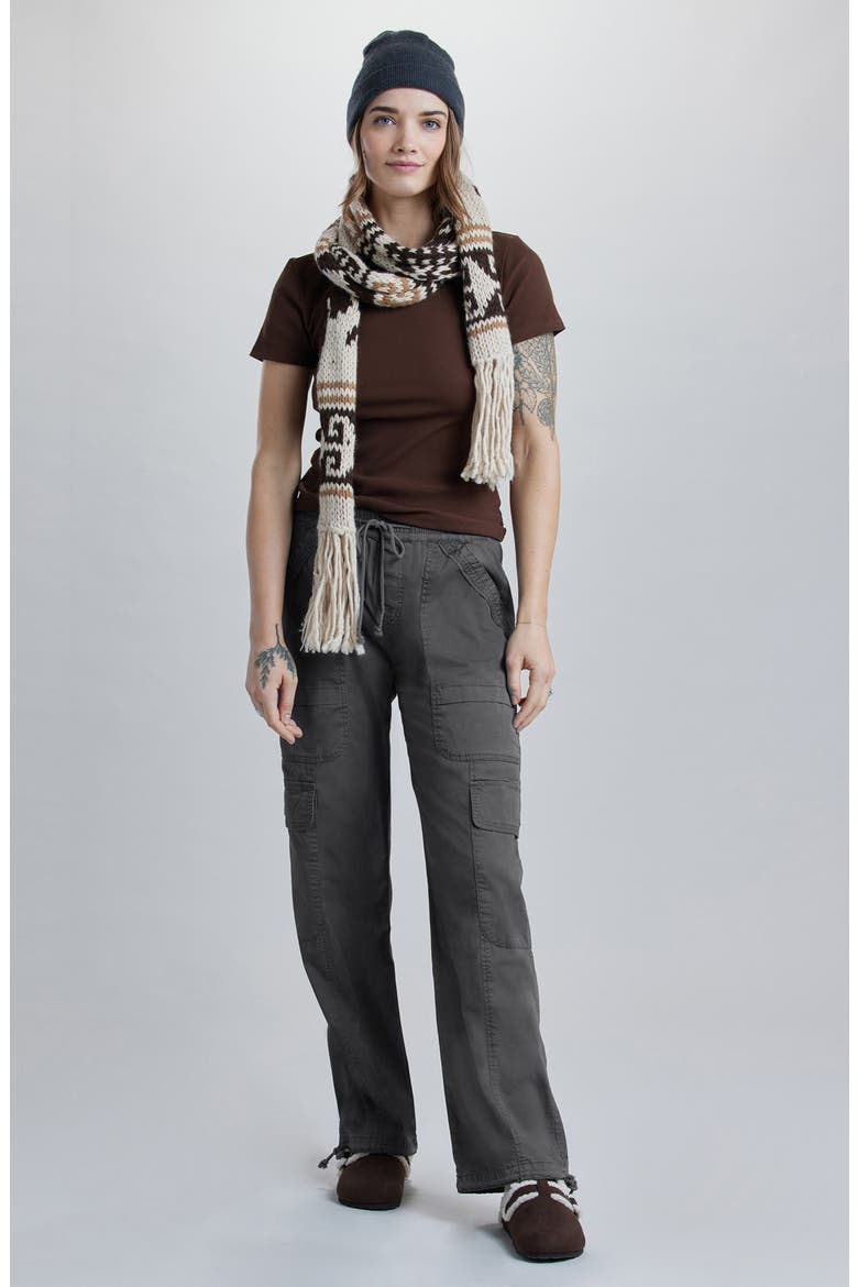 Tabitha Straight Leg Stretch Cotton Twill Cargo Pants, Alternate, color, GALAXY GREY