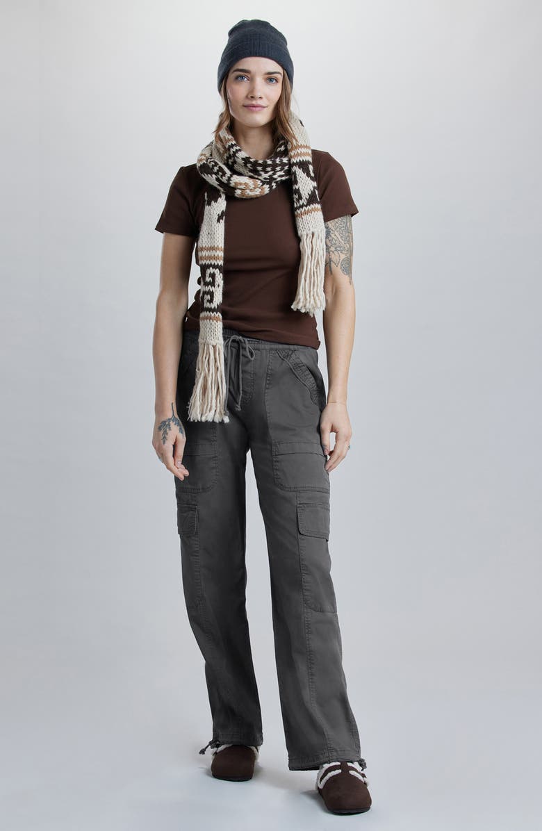 SUPPLIES BY UNIONBAY Tabitha Straight Leg Stretch Cotton Twill Cargo Pants, Alternate, color, Galaxy Grey