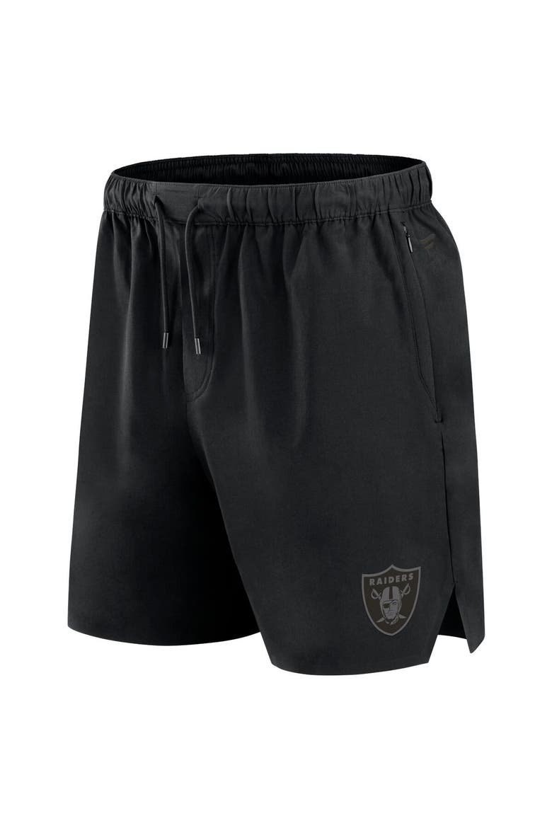 Men's Fanatics Signature Black Las Vegas Raiders Front Office Woven Shorts, Alternate, color, Black