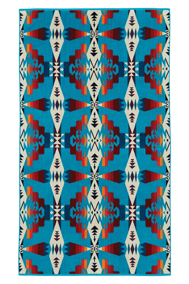 Oversize Jacquard Towel, Main, color, TUCSON