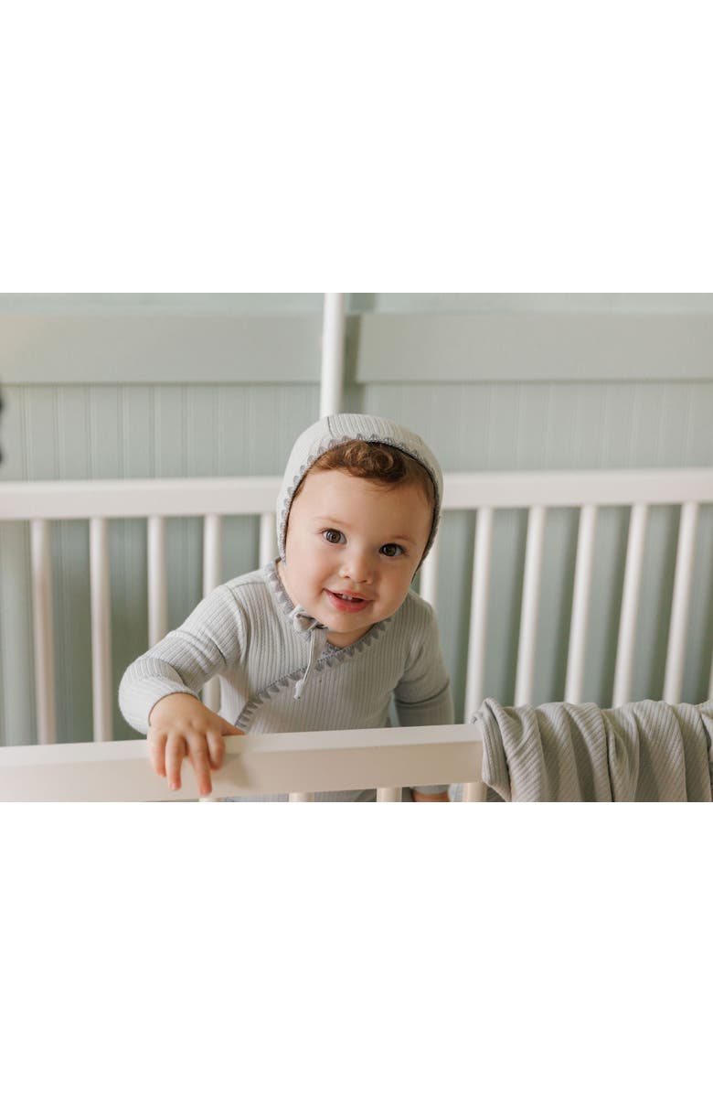 Ely's & Co. Whip Stitch Collection - Footie + Bonnet, Alternate, color, Blue