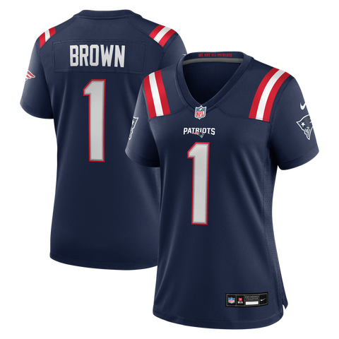 Women's Nike A.J. Brown Navy New England Patriots Game Jersey