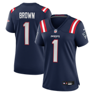Nike Women's Nike A.J. Brown Navy New England Patriots Game Jersey