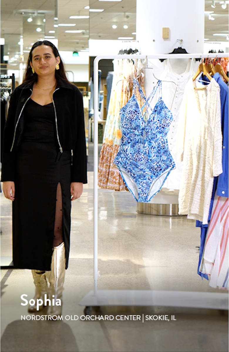 Lace-Up Underwire One-Piece Swimsuit, sales video thumbnail