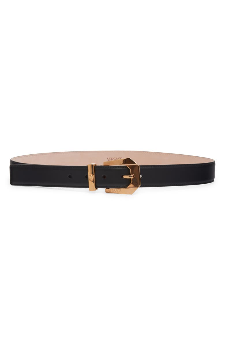 Versace Classic Leather Belt, Main, color, 