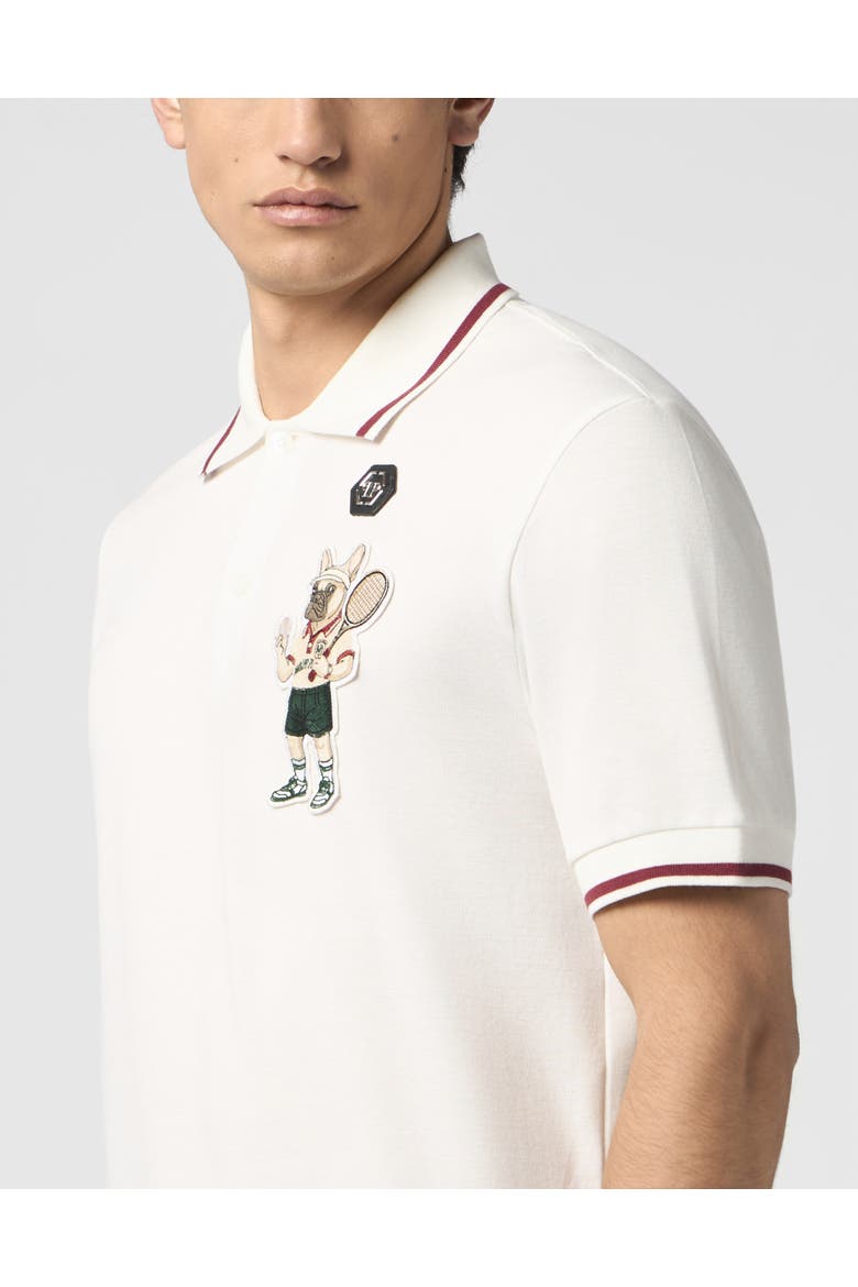 Polo T-Shirt New York Tennis Patch Men, Alternate, color, OffWhite