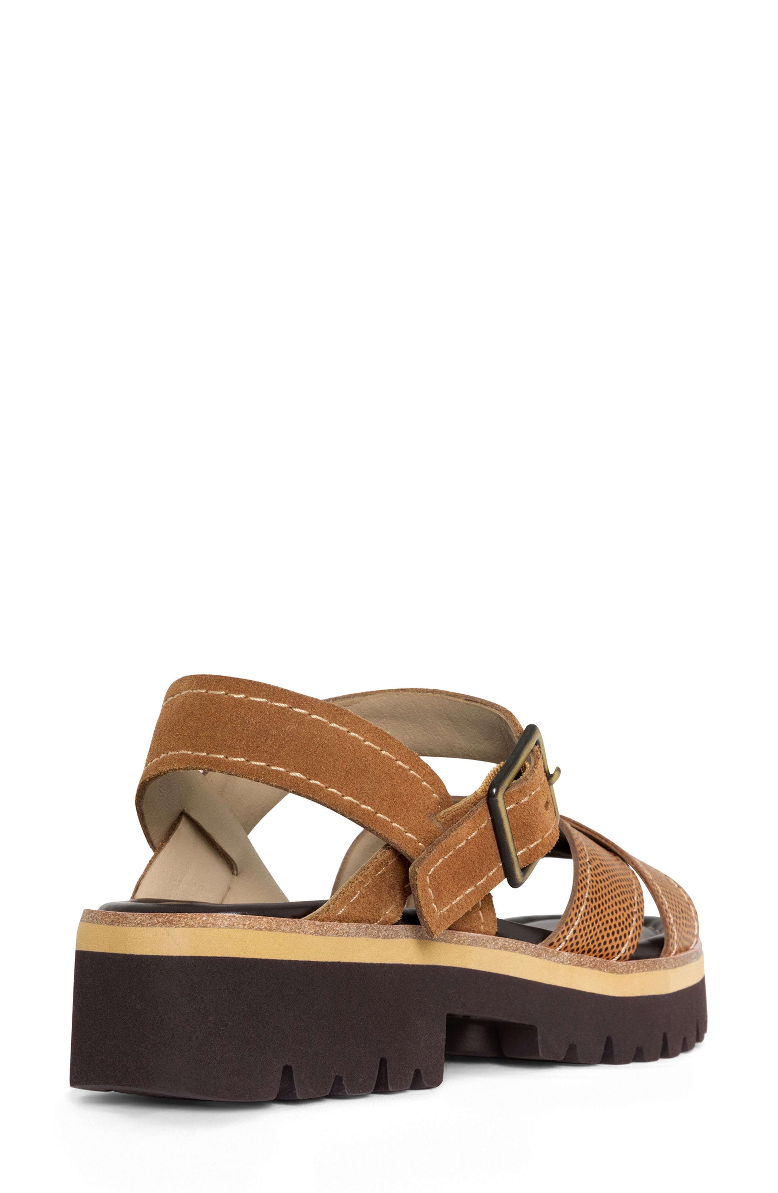 Donald Pliner Lug Sole Slingback Sandal, Alternate, color, Saddle